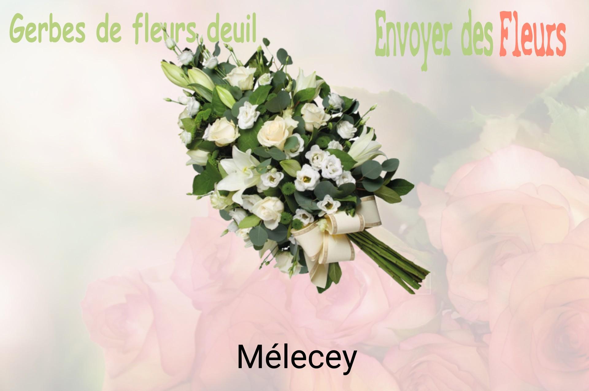 Gerbe de fleurs de deuil livrée à Mélecey